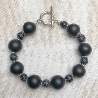 Armband met onyx kralen